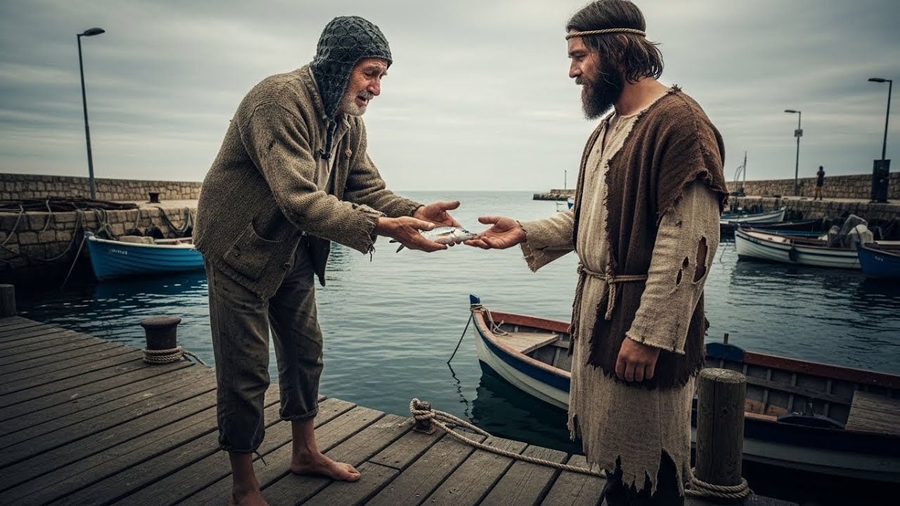 AN OLD FISHERMAN SHARED HIS LAST FISH WITH A HUNGRY STRANGER… THEN THE TRUTH WAS REVEALED.