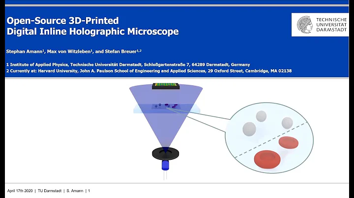Open-Source 3D-Printed Digital Inline Holographic Microscope: talk of Stephan Amann