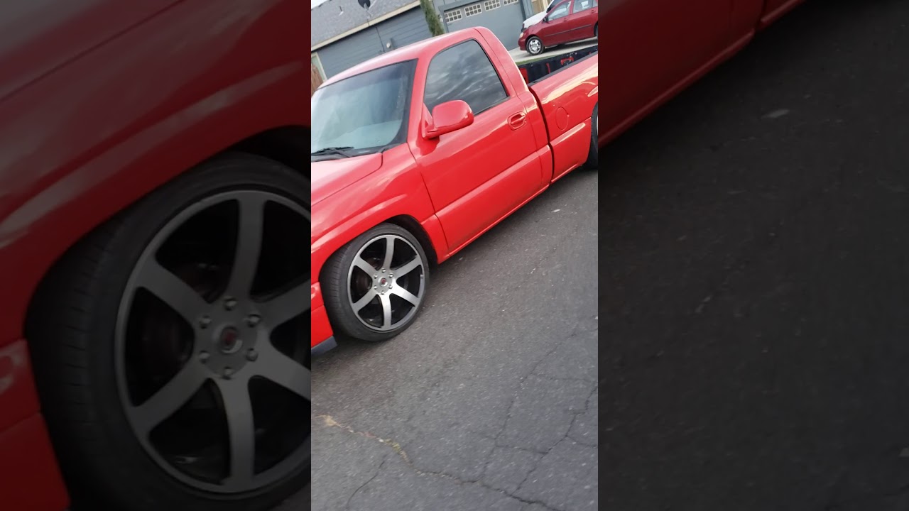 2000-2002 Chevy Silverado lowered 4/6 by Maxtrac Suspension by Valley Tire N Rim in Grandview Wa.