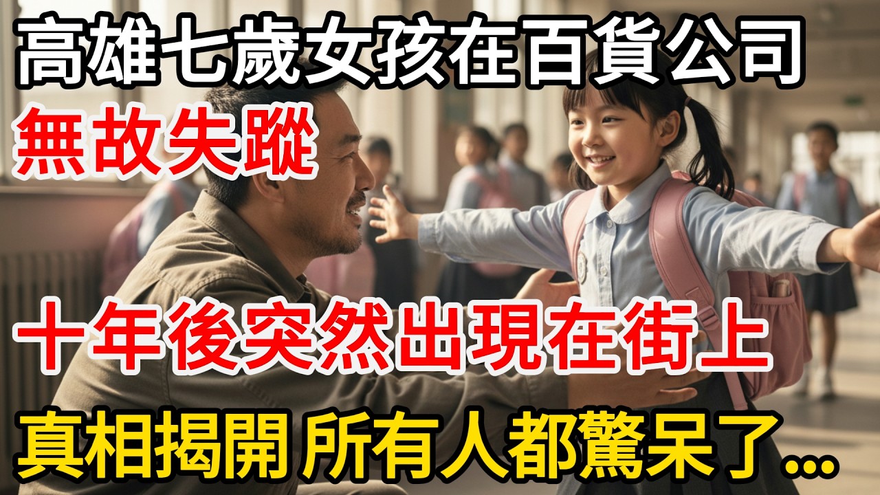 高雄七歲女孩在百貨公司無故失蹤，十年後突然出現在街上，真相揭開，所有人都驚呆了...