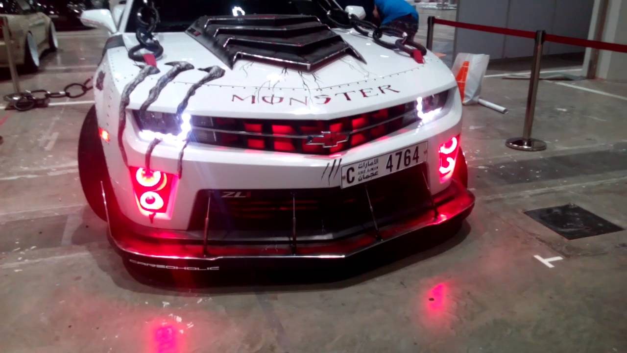 CAMARO MONSTER IN ABU DHABI CUSTOM CAR SHOW 2016.