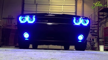 ORACLE Display ColorSHIFT 2.0 on Dodge Challenger Halo Kit by ShopPMLIT.com