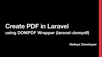 Create PDF in Laravel using DOMPDF Wrapper (laravel-dompdf)