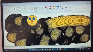 How to draw snake in ms paint // Microsoft paint me snake kaise banaye //snake drawing//🐍snake paint