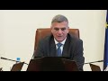 Изявление на премиера Стефан Янев в началото на редовното правителствено заседание