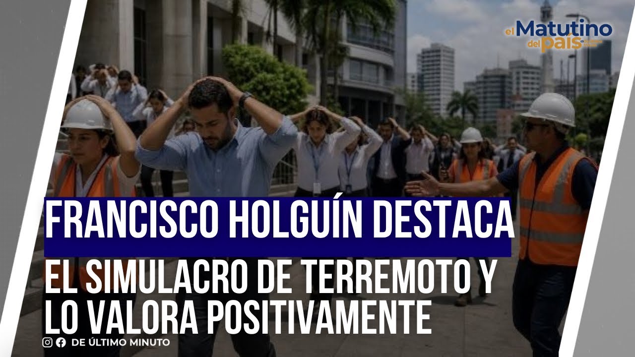 FRANCISCO HOLGUÍN DESTACA EL SIMULACRO DE TERREMOTO Y VALORA POSITIVAMENTE SU REALIZACIÓN