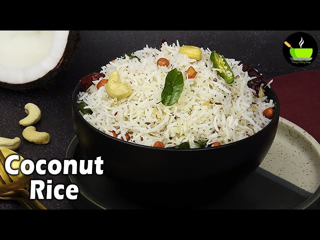 Coconut Rice Recipe | Thengai Sadam | Nariyal Chawal | Variety Rice Recipes | Lunch Recipes | She Cooks