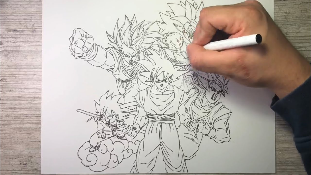 I drew Son Goku! Time Lapse Video in the Comments :D : r