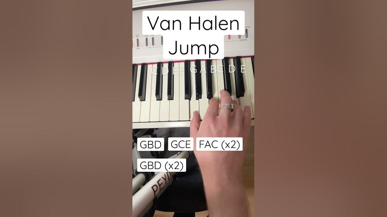 How to play Jump (Van Halen) on piano 🎹