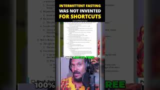 Intermittent fasting was not invented for shortcuts
