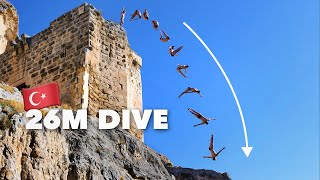 Cliff Diving at Spectacular Türkiye Riverside