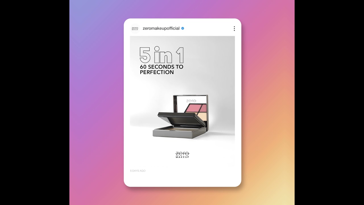 ZERO Makeup's Face Perfecting Palette