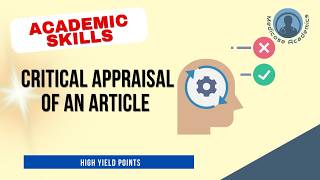 Using a Critical Appraisal Tool in Journal Club - Dr Faiza