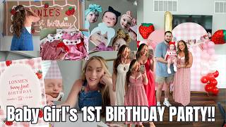 Baby Girl's 1ST BIRTHDAY PARTY!! preparing, setting up, decor