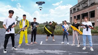 LD Rampage: The Fight between boys team and girls team | Funny nerf guns Free Fire