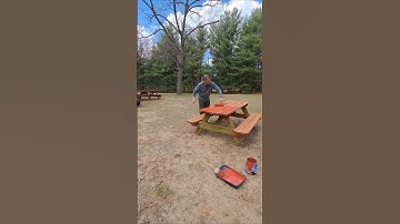 Workamping: Painting Picnic Tables!