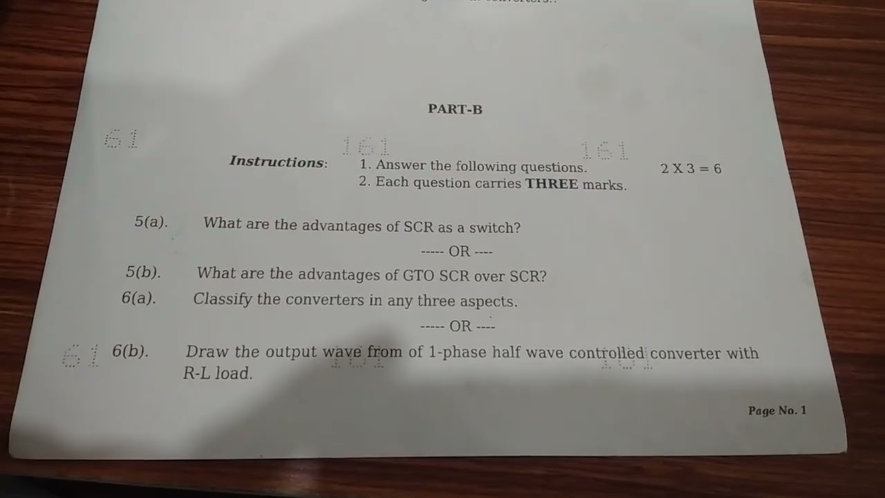 TS Diploma | power electronics question paper | enough to pass | TS\AP polytechnic powerelectronics