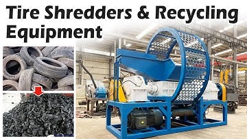 Powerful Tire Shredder Machine - Efficient Recycling Solution for Waste Tires#tires #recycling