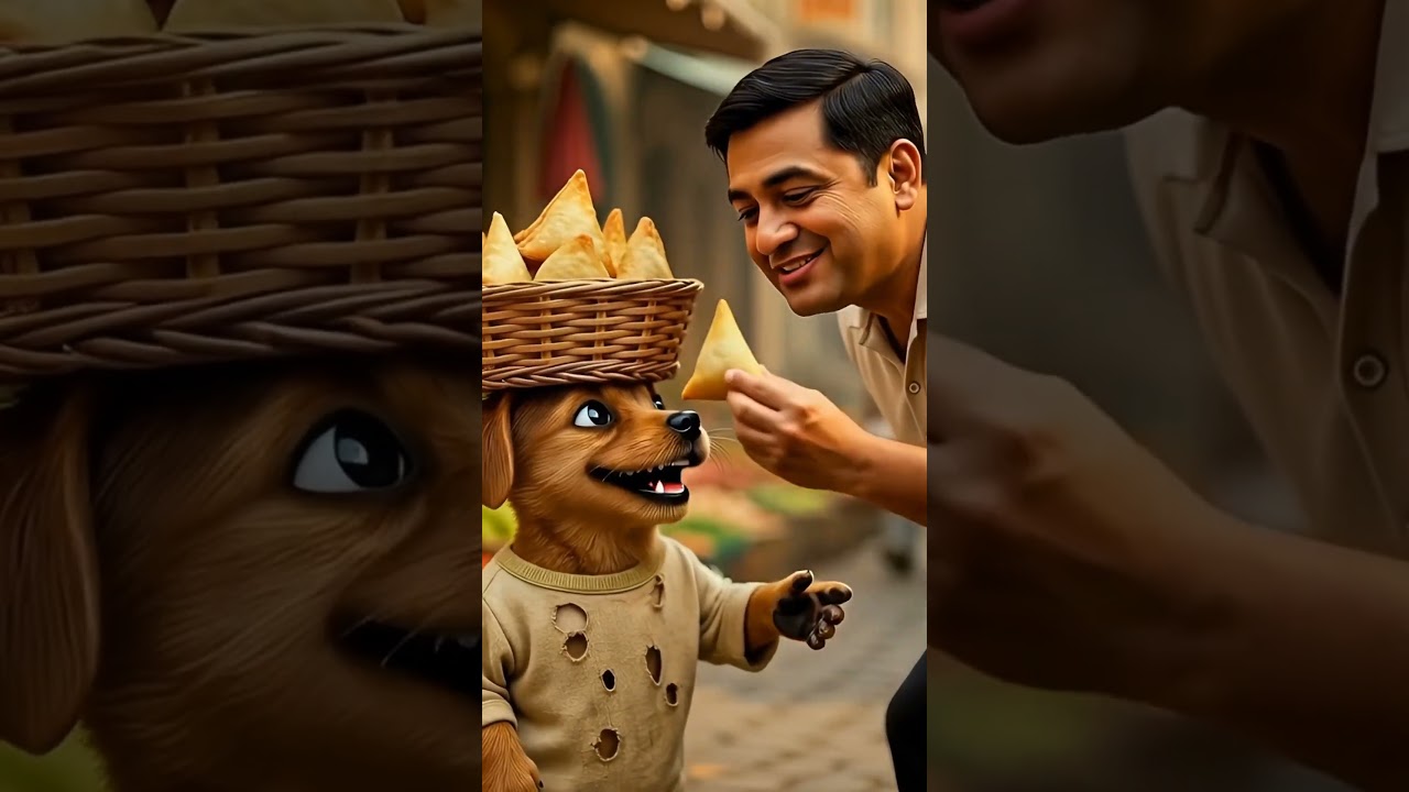 The Poor puppy selling samosass 