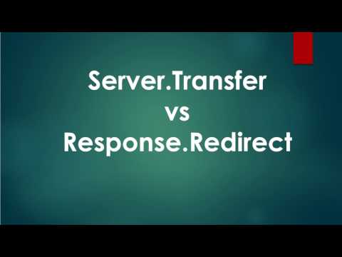 Video: Forskjellen Mellom Server.Transfer Og Response.Redirect