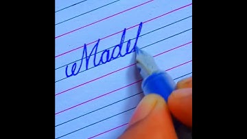 "Madiha" Beautiful name in Cursive writing #cursivewriting #calligraphy #shorts