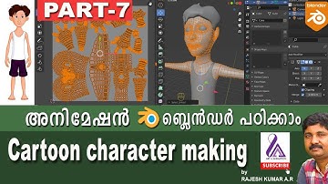 cartoon character creation in blender|part-7