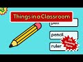 Guess the classroom object esl game   free worksheets