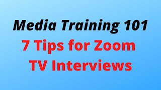 Improving Your Zoom TV Interview