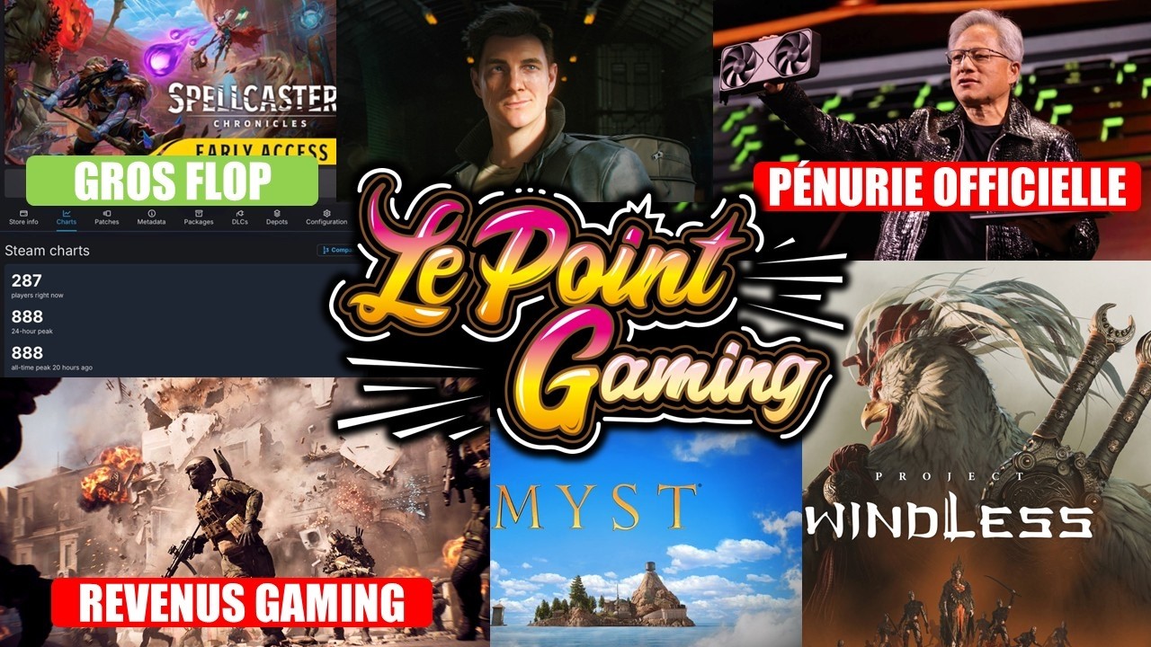 🔥ACTU GAMING DU JOUR (1/3): REVENUS GAMING EN HAUSSE, SPELLCASTER FLOP, JAMES BOND, MYST REVIENT