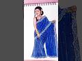 How to draw a girl with saree|Bengali girl drawing|#shorts #ytshorts #youtubeshorts #girldrawing#art