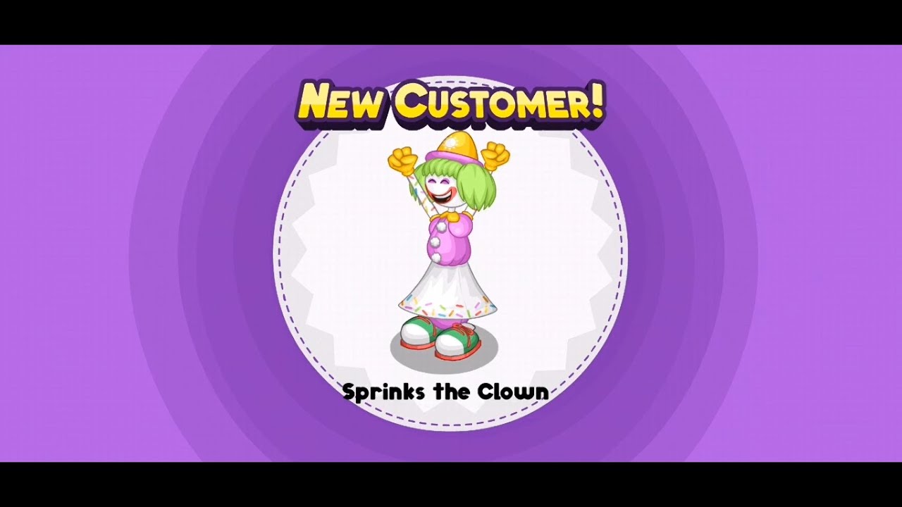 Papa's Donuteria To Go! Rank 3 Unlock Sprinks the Clown + Long