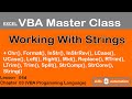Working with Strings || Excel VBA Master Class || 3.4d