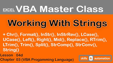 Working with Strings || Excel VBA Master Class || 3.4d
