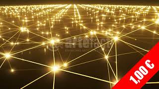 Futuristic Network of Golden Nodes HD Stock Footage