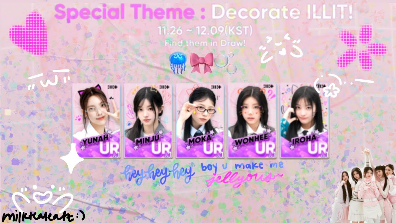 rhythm hive || spending 1.6k💎 for decorate illit special theme 🪼🫧🎀✏️