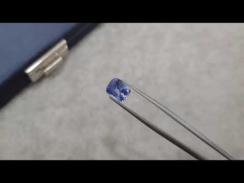 Сornflower blue unheated sapphire in cushion cut 4.71 ct, Sri Lanka Video  № 6