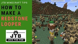 Minecraft: How to make a Redstone Looper Infinity Dispenser that spits out Husks, Chickens, & More
