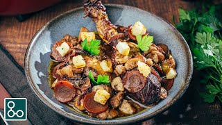 POULET FAÇON COQ AU VIN (la recette du coq au vin 🐓🍷)