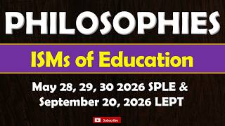 Philosophies of Education - ISMs - DRILLS