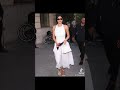 Kylie’s Parisian Chic! Alaïa dress, The Row bag, Loewe sandals. #kyliejenner #paris #couture
