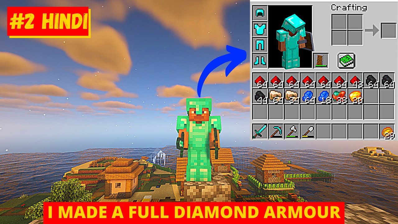 I Made a Full Diamond Armour | Minecraft Hardcore Survival Series ...