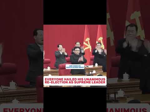 EVERYONE HAILED HIS UNANIMOUS RE-ELECTION AS SUPREME LEADER #kimjongun #northkorea #shorts