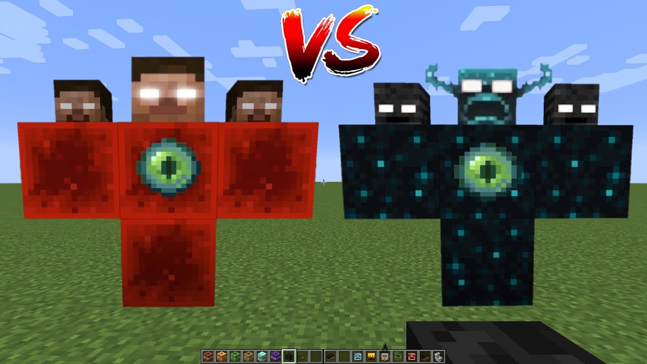 what if you create a WARDEN GOLEM vs HEROBRINE BOSS in MINECRAFT (part ...