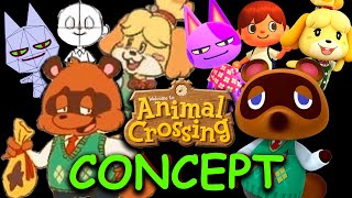 weird concept art and early designs of every Animal Crossing game