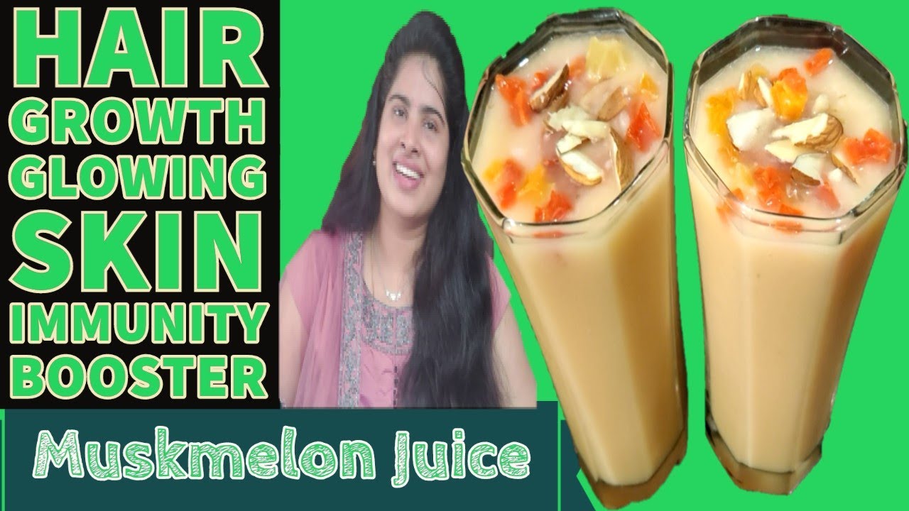 Musk Melon Juice Recipe in Telugu Kharbuja juice Healthy Juices YouTube
