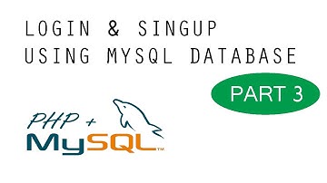 Login & SignUp - MySQL + PHP Tutorial - Part 3