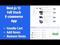 Nextjs 13 full stack ecommerce app 8  handle cart adddelete products from cart