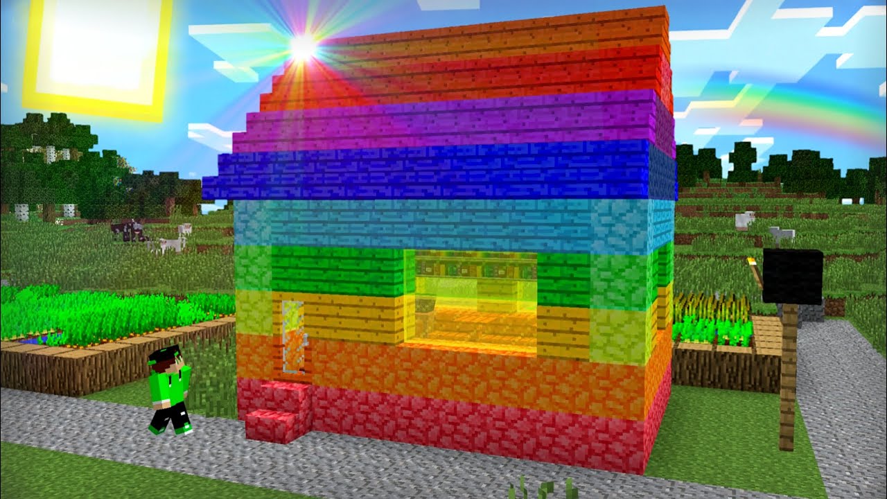 ПОЧЕМУ МОЙ ДОМ СТАЛ РАДУЖНЫМ В МАЙНКРАФТ? Вилд в Майнкрафт 