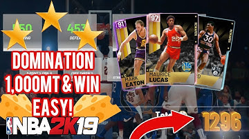 HOW TO GET 1000MT AND WIN EVERY DOMINATION GAME EASY!!! (NBA 2K19 MYTEAM)
