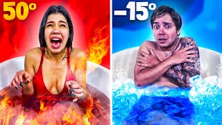 ¡BAÑERA CALIENTE vs FRÍA EL ÚLTIMO EN SALIR GANA (DESAFÍO EXTREMO)